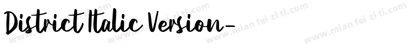 District Italic Version字体转换